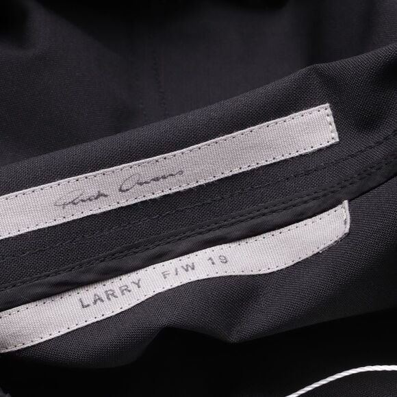 Rick Owens Drawstring Pocket Trousers in Black Wool - Picture 5 of 5